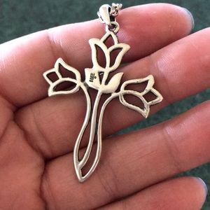 Jewelry - NWOT! Rose cross pendent Jewelry - NWOT! Rose cross pendent